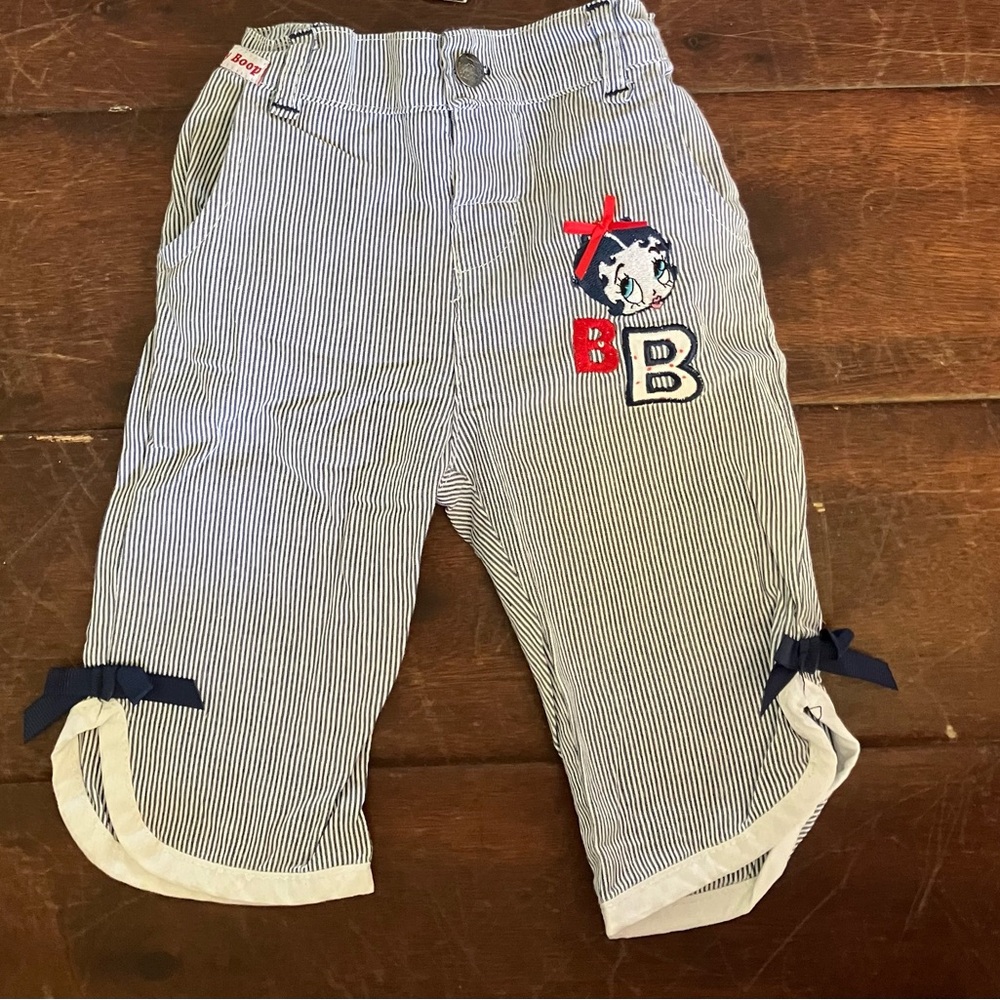 Vintage Baby Betty Boop Striped Pants 6 mo